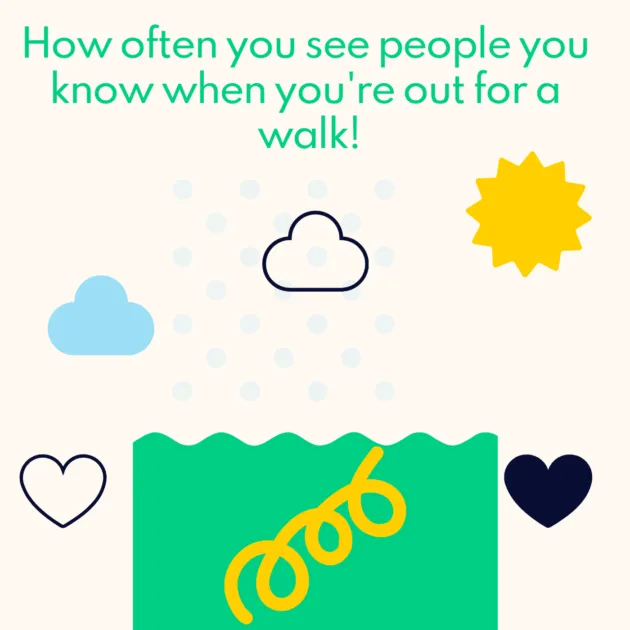 How often you see people you know when you're out for a walk!