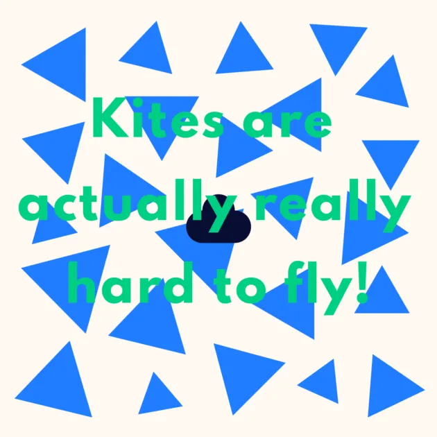 Kites are actually really hard to fly!